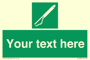 Custom sign safe condition Line throwing appliance